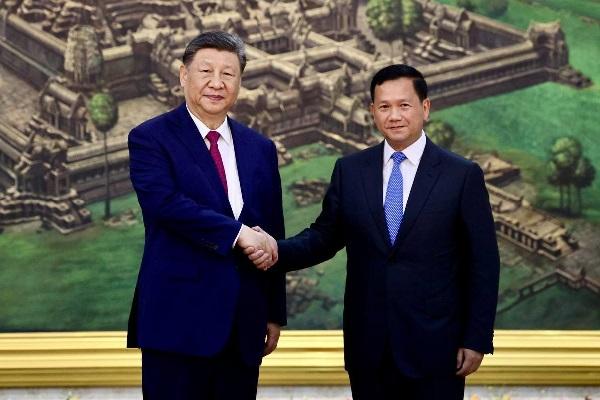 柬中两国领导人一致同意携手构建新时代全天候中柬命运共同体